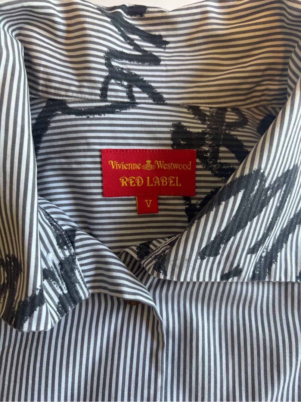 Rare Vintage Vivienne Westwood Red Label Script Button Up Shirt (Size L) - Picture 5 of 7